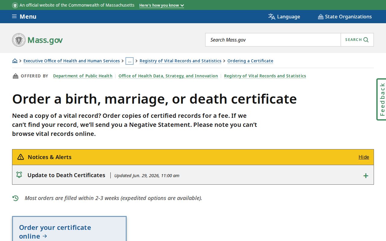 Reading resident lookup vital-record ordering page